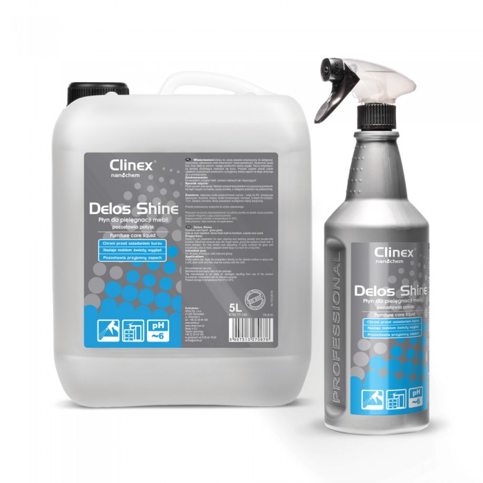 Clinex Delos Shine, καθαριστικό και γυαλιστικό επίπλων, 1L