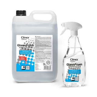 Clinex Glass Foam, Επαναστατικός αφρός καθαρισμού για τζάμια, γυάλινες επιφάνειες, 5L